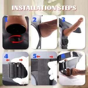 Remote Control Vibrating Strapless Strap-On - Dual 8.5"+5.5" Silicone Dildos w/ 10 Modes for Couples